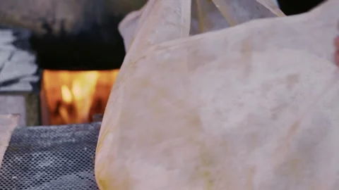 Close up of cooked rice for pilaf drying on cloth Stock Footage 332986554
