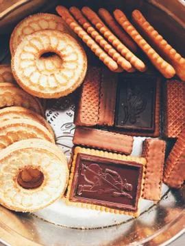 Close-Up Of Cookies Stock Photos