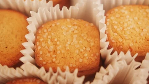 Close up of cookies on the table. Concept of dessert, snack, biscuit, bakery. Stock Footage 283091785