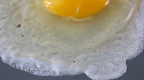Close up of cooking egg Stock Footage 22121071