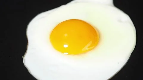 Close up of cooking fried egg Stock Footage 171208273