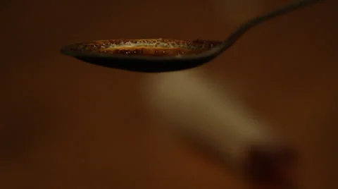 Close up Cooking Heroine Stock Footage 28613459