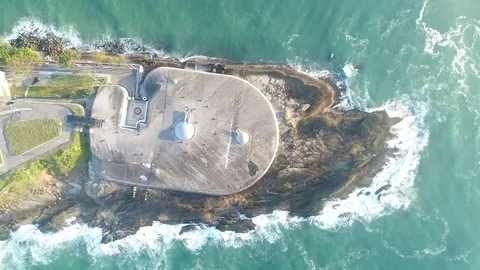 Close In at Copacabana's Fort Stock Footage 81070436