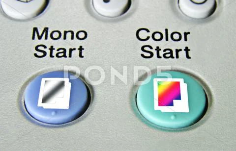 Close up of copier start buttons Stock Photos