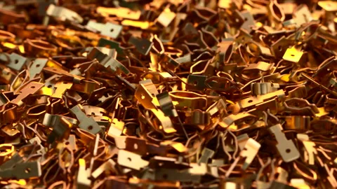 Close up of copper electric Components. Stock Footage 246954810