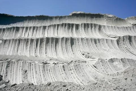 Close-up of copper mine open pit excavation Stock Photos