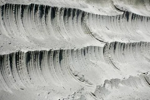 Close-up of copper mine open pit excavation Stock Photos