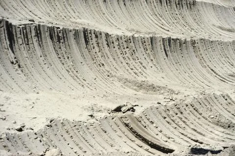 Close-up of copper mine open pit excavation Stock Photos