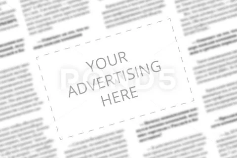 Close up of a copy space with wrtitten words Your Advertising Here on a blurr Stock Photos