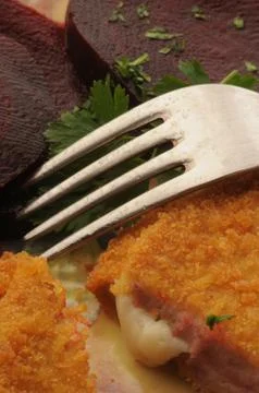 Close up on cordon bleu Stock Photos