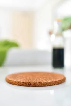 Close up of a cork placemat Stock Photos