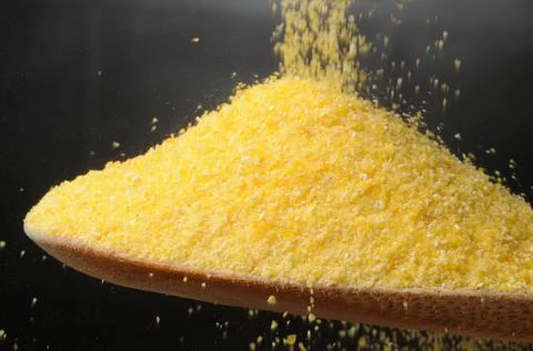Close up on corn flour Stock Photos