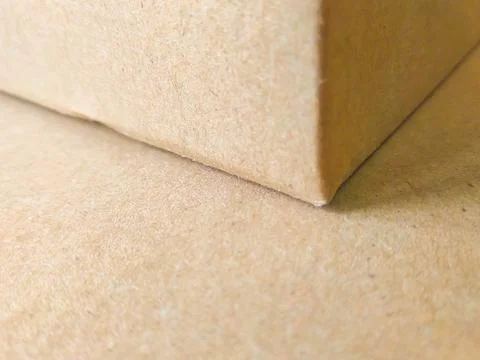 Close-up of a corner of a cardboard box Stock Photos