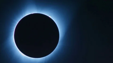 Close Up Corona During Totality from Total Solar Eclipse Over Oregon Stock Footage 81922119