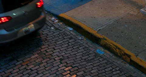 Close up of corona virus garbage, car and gloves on the floor. Stock Footage 137340402