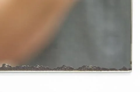 Close-Up of Corroded Mirror Edge Stock Photos