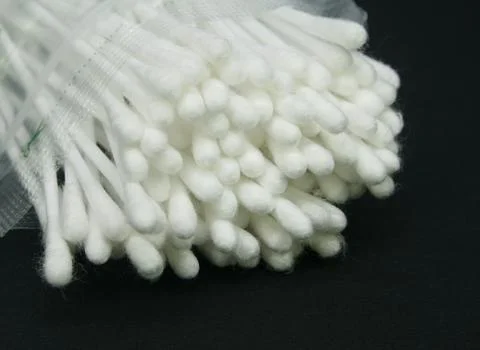 Close up of cotton buds Stock Photos