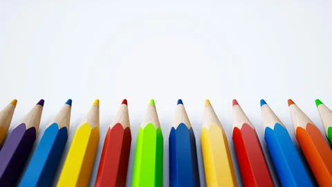 Close up of countless coloring pencils stacked in endless row. 動画素材 119184933