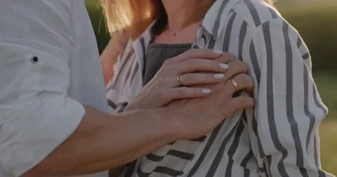 Close-up of couple enjoying each other during the honeymoon. Slow motion video Stock Footage 135877443