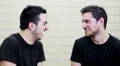 Close-up of a couple of friends who laughs - couple of friends who laugh and hug HD Footage