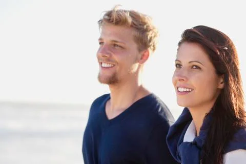 Close-up of a couple smiling Stock Photos
