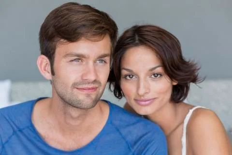 Close-up of a couple smiling Stock Photos