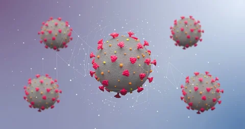 Close Up COVID-19 SARS aka Coronavirus Under Microscope. Stock Footage 127954006