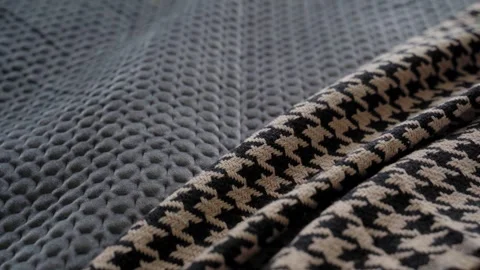 Close-up of cozy bed textiles 스톡 동영상 321398454