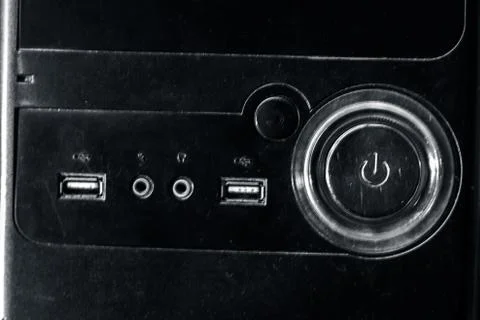 Close up of CPU button. 스톡 사진