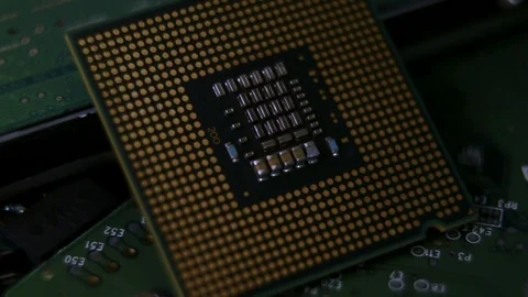 Close-up of cpu computer processor 库存影片 92449979