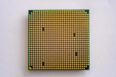 Close up of CPU Processor over Computer Motherboard. Tecnology background. 스톡 사진