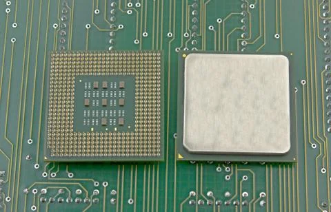 Close up of cpu processor 스톡 사진