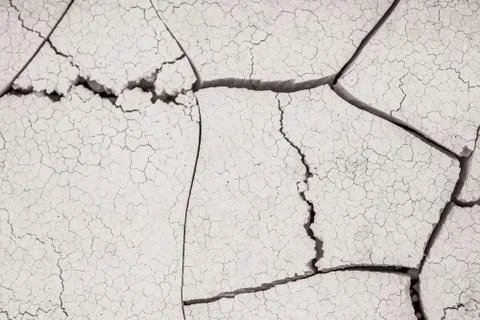 Close up of crack soil and muddy in the dry season textures Stock Photos