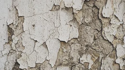 Close-up of cracked and peeling surface. Fotos Stock