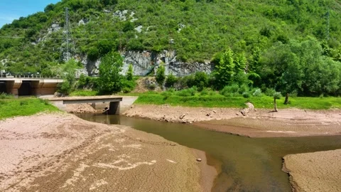 Close up of cracked dry ground texture showing drought conditions Stock Footage 324538910