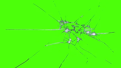 Close-up of a cracked glass surface Stock Footage 341745330