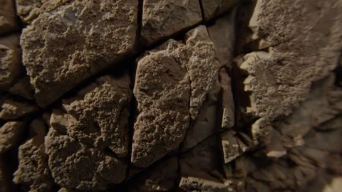 Close-Up of Cracked Rock Formation Stock Footage 289082657