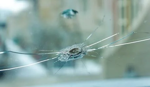 Close up of a cracked window Photos