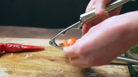 Close-up of cracking cooked red lobster with seafood tool and Lobster Cracker. Stock Footage 146343655