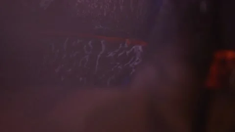 Close up of crackling fireplace Stock Footage 136340259