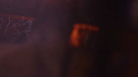 Close up of crackling fireplace Stock Footage 136340261