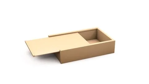 Close up of craft box  mock up 库存插图