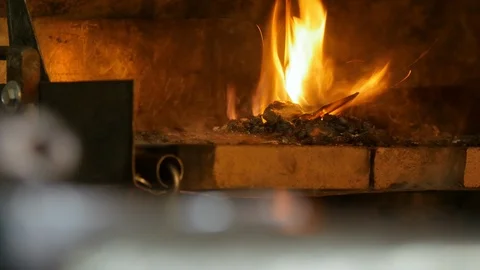 Close up Craftsman Blacksmith Hands working on his workshop Stock Footage 90435946