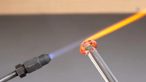 Close-up craftsman hands working to create glassware. 4k, slow motion. Stock Footage 197100612