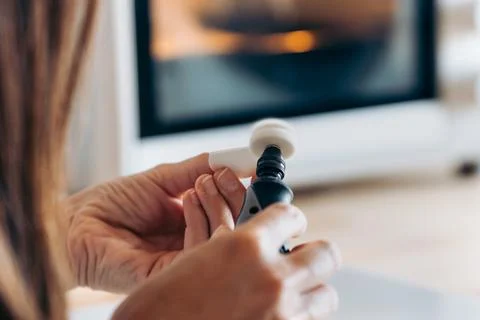 Close Up Craftswoman Working Stock Photos