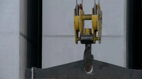 Close-up of crane at factory Stock Footage 57577887