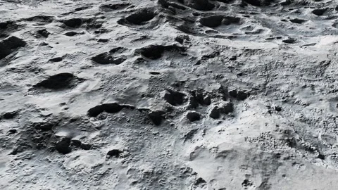 Close-up of craters on the lunar surface Stock Footage 321279310