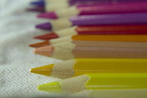 Close up crayons Stock Photos