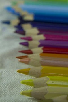 Close up crayons Foto stock