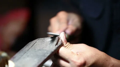 Close-up. Creation of jewelry Stock-Footage 37589384